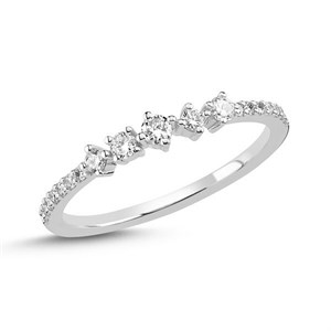 NURAN - Noelle ring i 14kt. hvidguld m. 0,21ct. W/SI